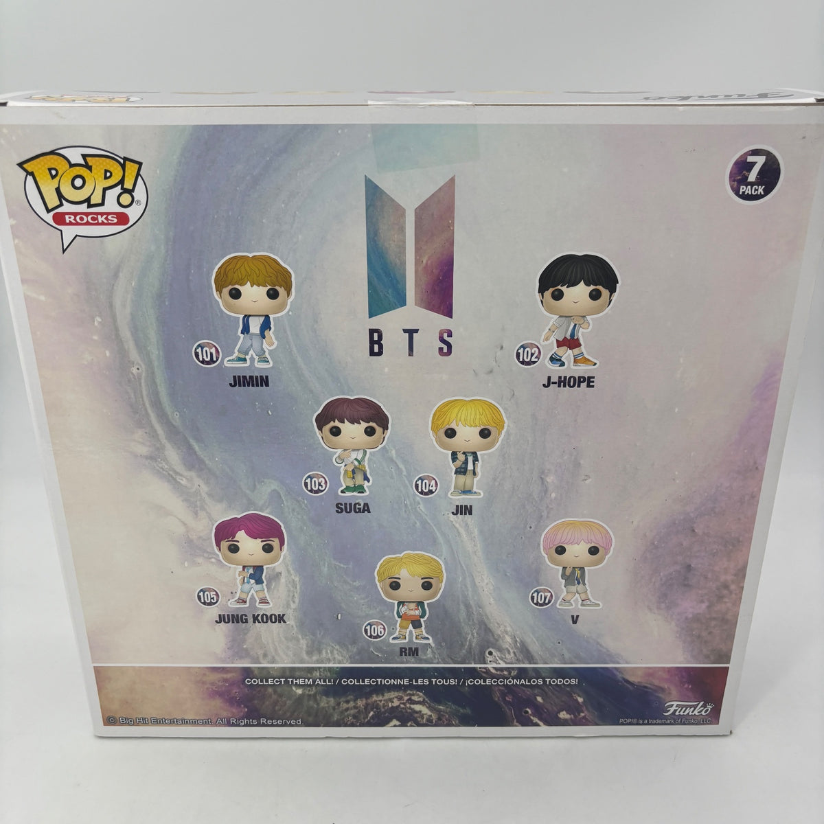 BTS Funko POP ROCKS 7 Pack Figure KPOP Toy V JIN JUNG KOOK RM JIMIN SUGA J-HOPE
