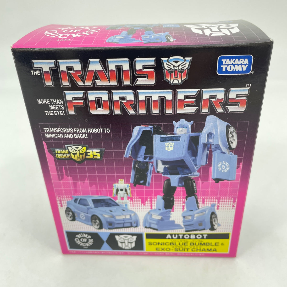 Figure TRANSFORMERS SONICBLUE BUMBLE & EXO-SUIT CHAMA BUMP OF CHICKEN