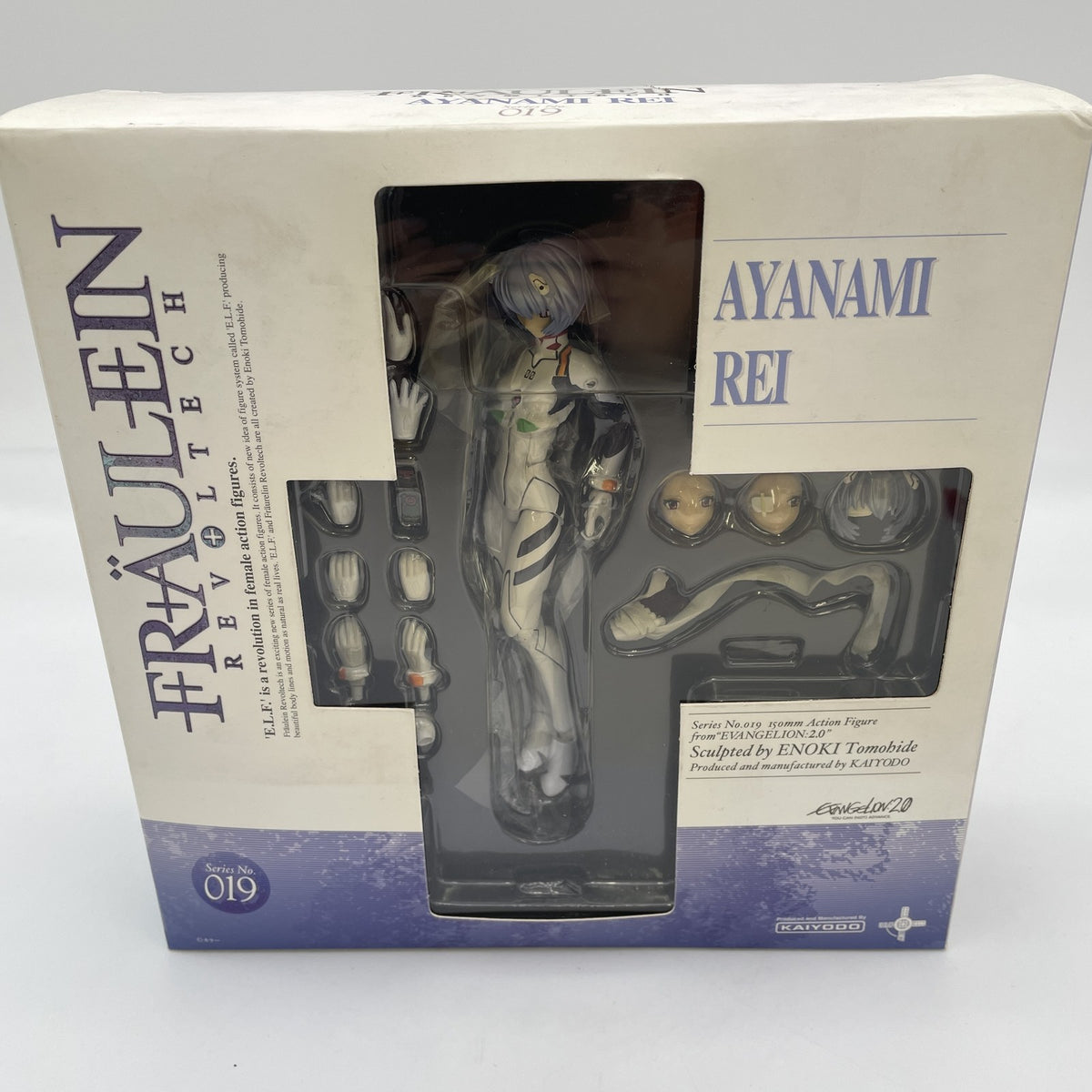 Fraulein Revoltech No.019 Rei Ayanami Ver.2.0 Figure Neon Genesis Evangelion