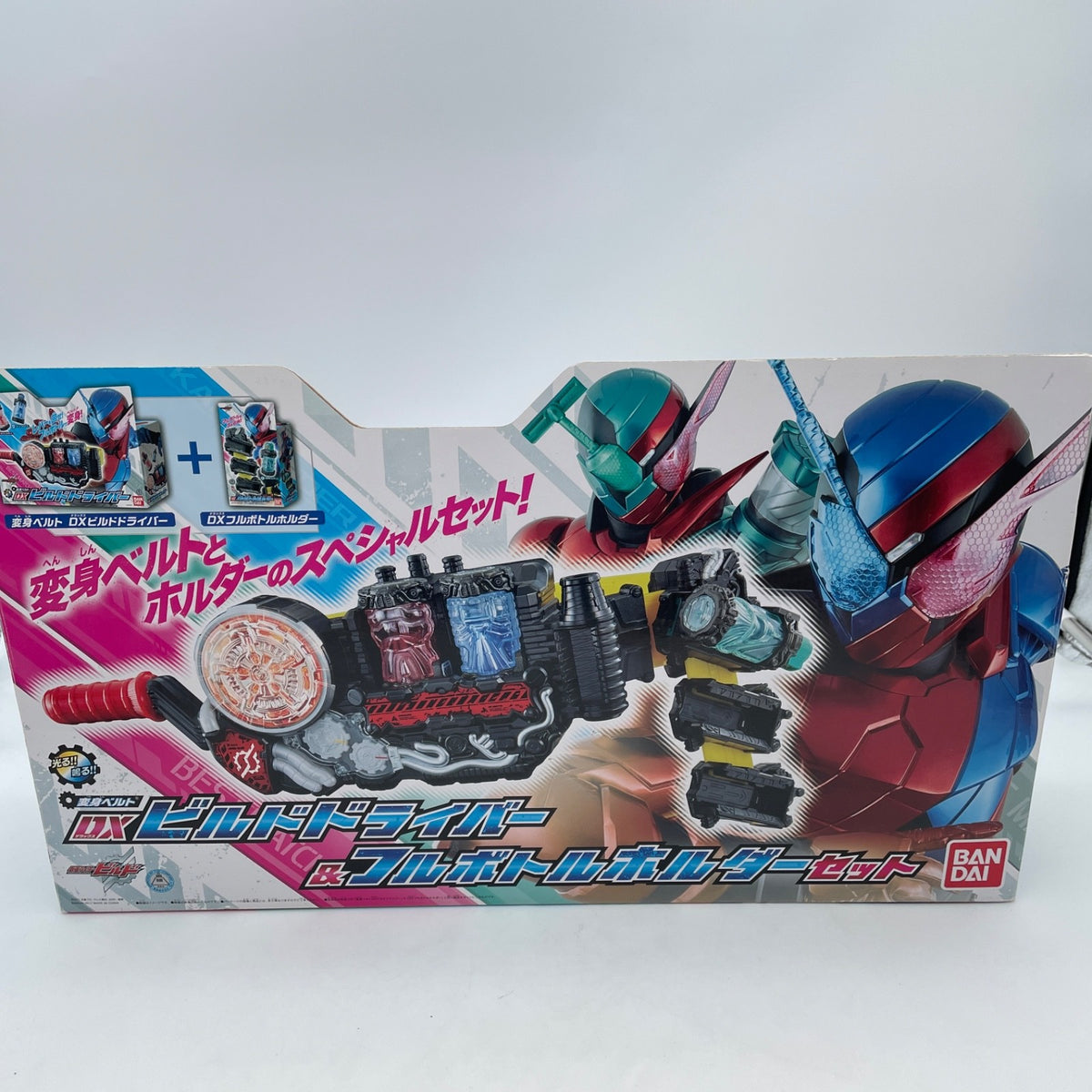 DX Build Driver Full Bottle Holder Set Toy Masked Kamen Rider Build Bandai