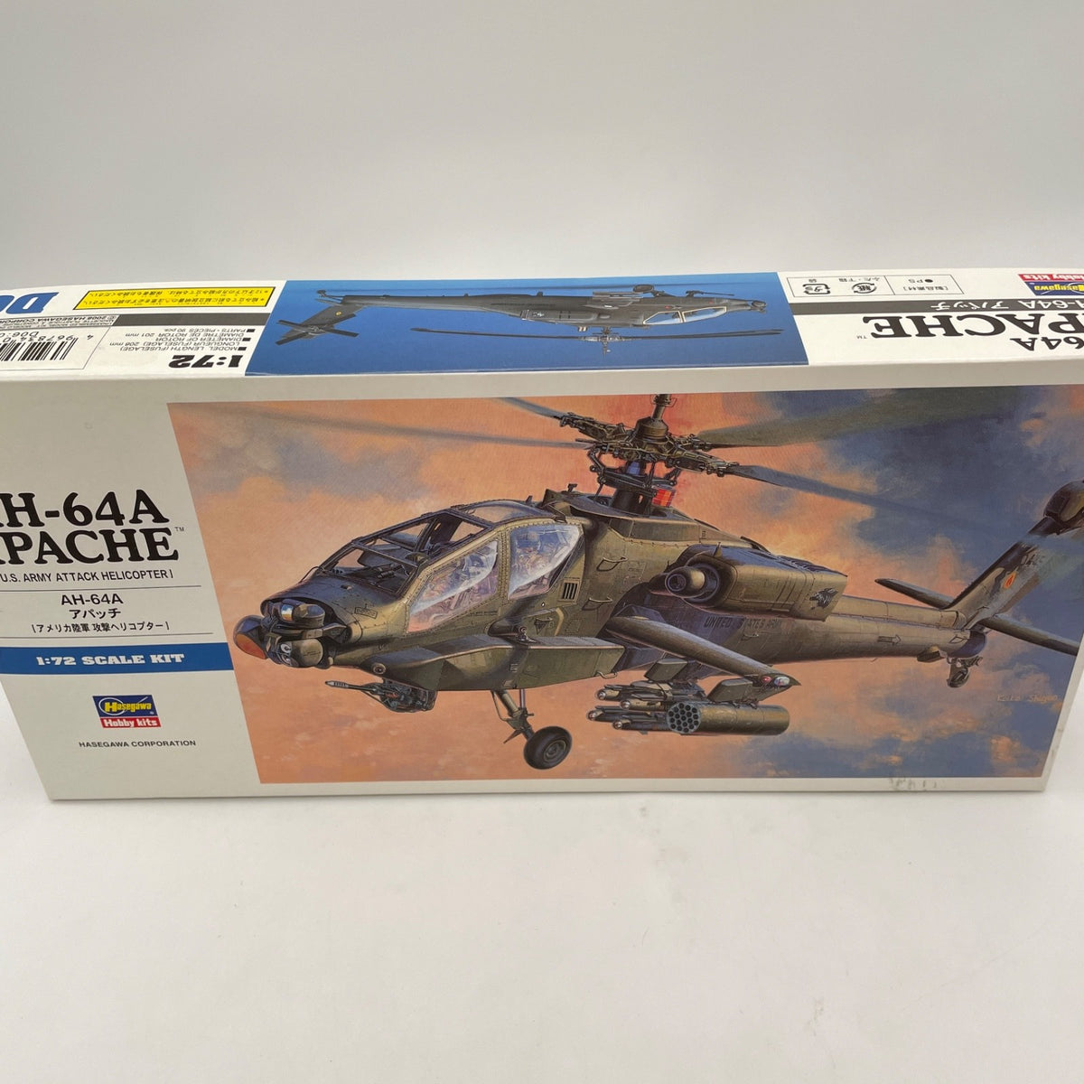 Hasegawa 01436 D6 1/72 Scale Model Helicopter Kit U.S Army AH-64A Apache JP