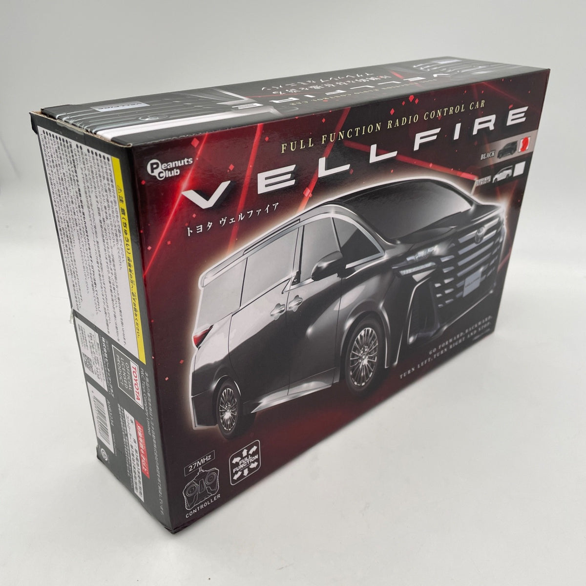 Toyota Vellfire Full Function Radio Control Car Peanuts Club Black JP