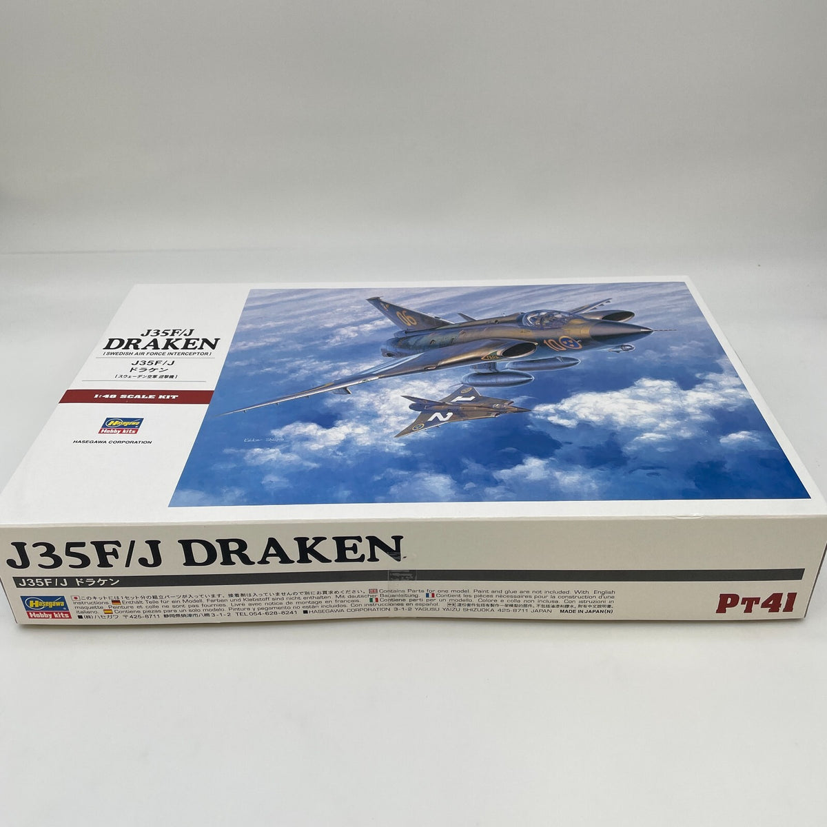 Plastic model 1/48 J35F/J Draken Swedish Air Force interceptor "PT series No.41"