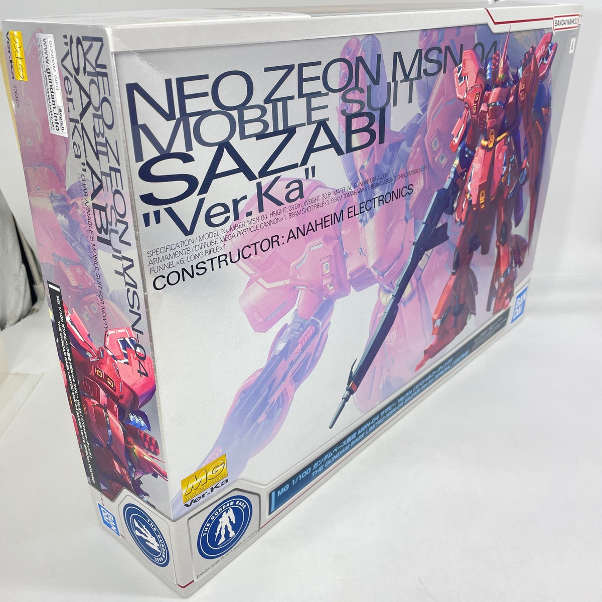 BANDAI MG 1/100 Gundam Base Limited Sazabi Ver.Ka Special Coating Model Kit