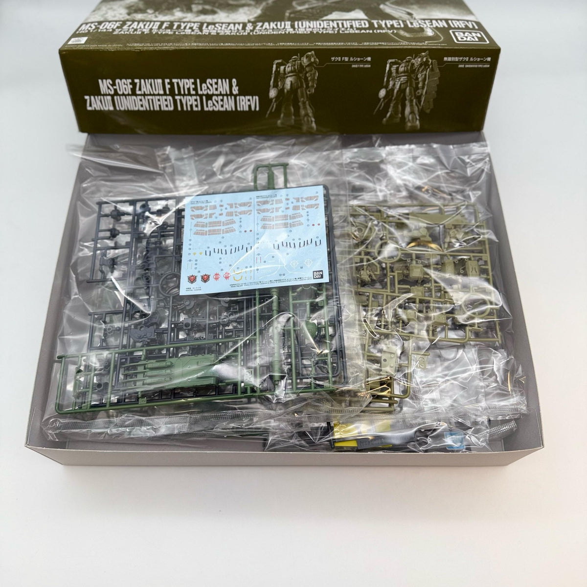 Premium Bandai HG 1/144 Zaku II F Type LeSEAN & Unidentified Type RFV Kit JAPAN