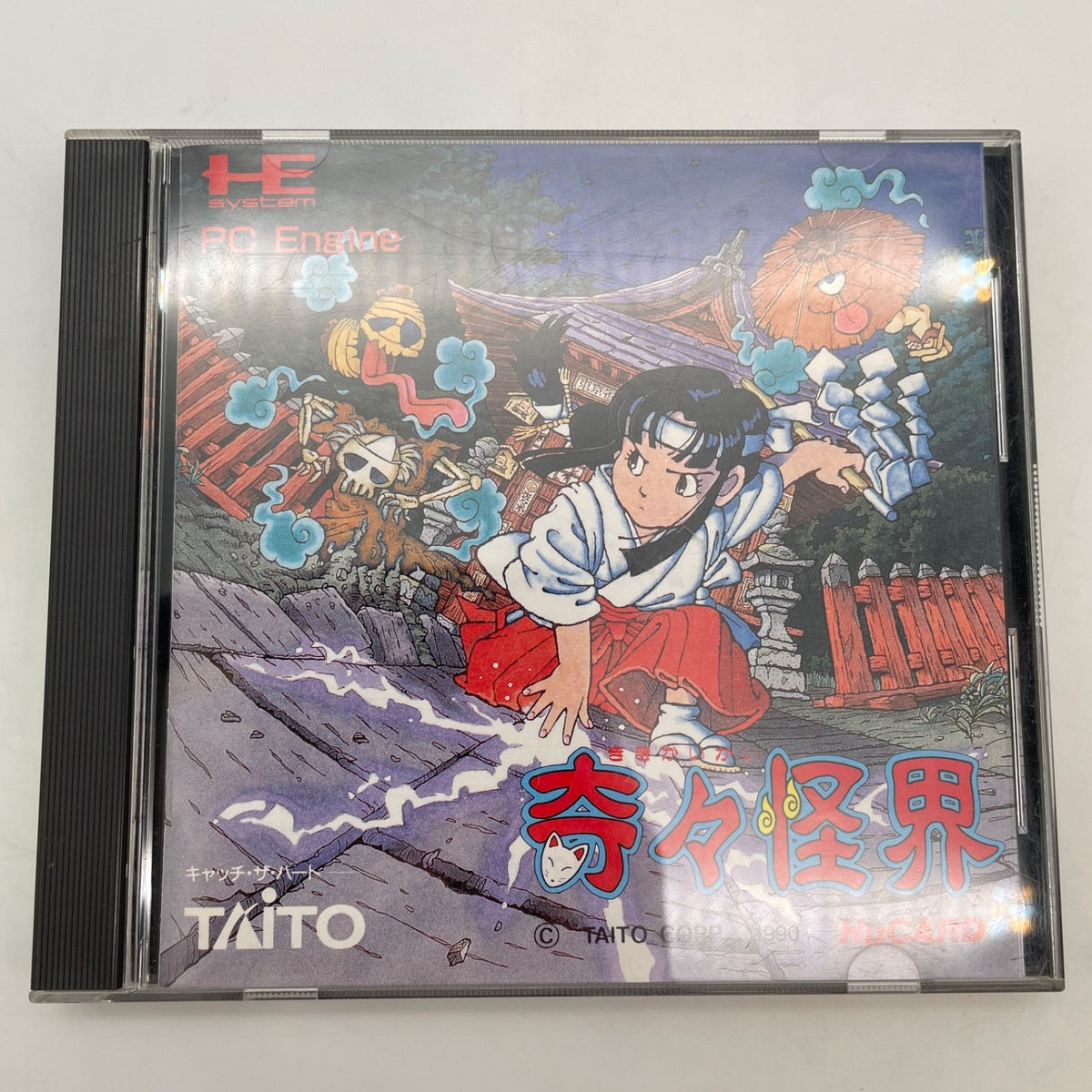 PC Engine KI KI KAI KAI kiki kaikai Hu card TAITO Japan Game