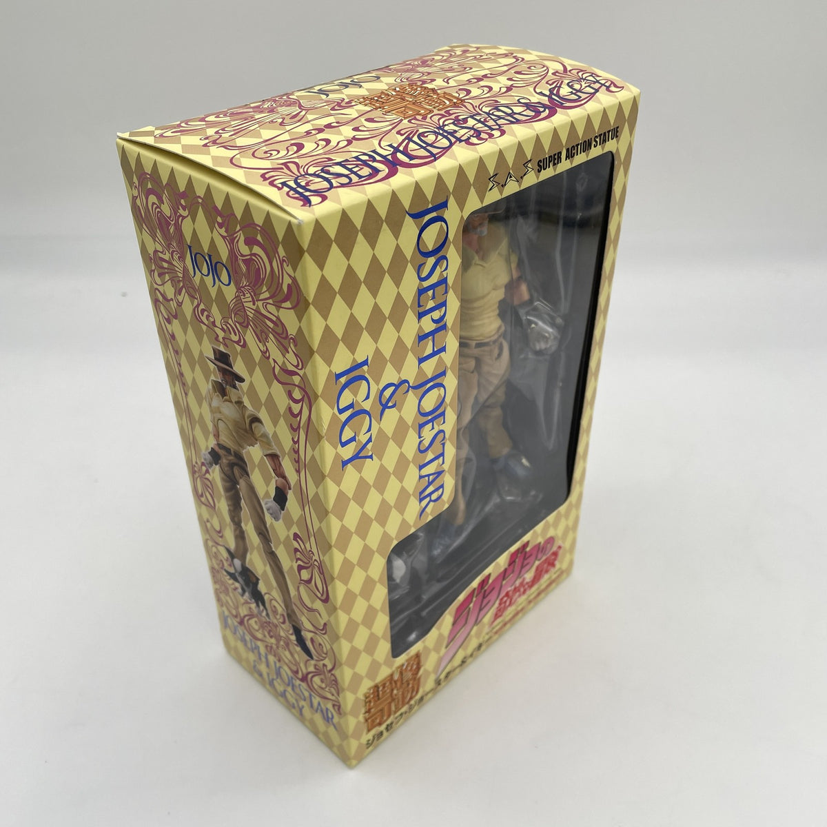Super Action Statue JoJo's Bizarre Adventure Joseph Joestar & Iggy Figure SAS