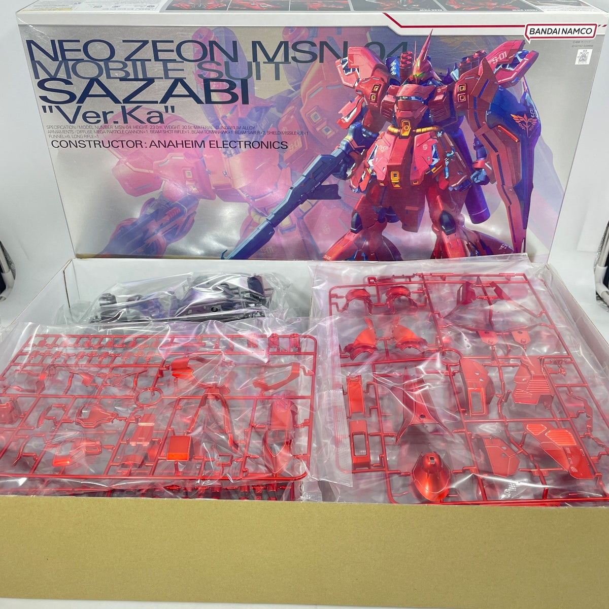 BANDAI MG 1/100 Gundam Base Limited Sazabi Ver.Ka Special Coating Model Kit