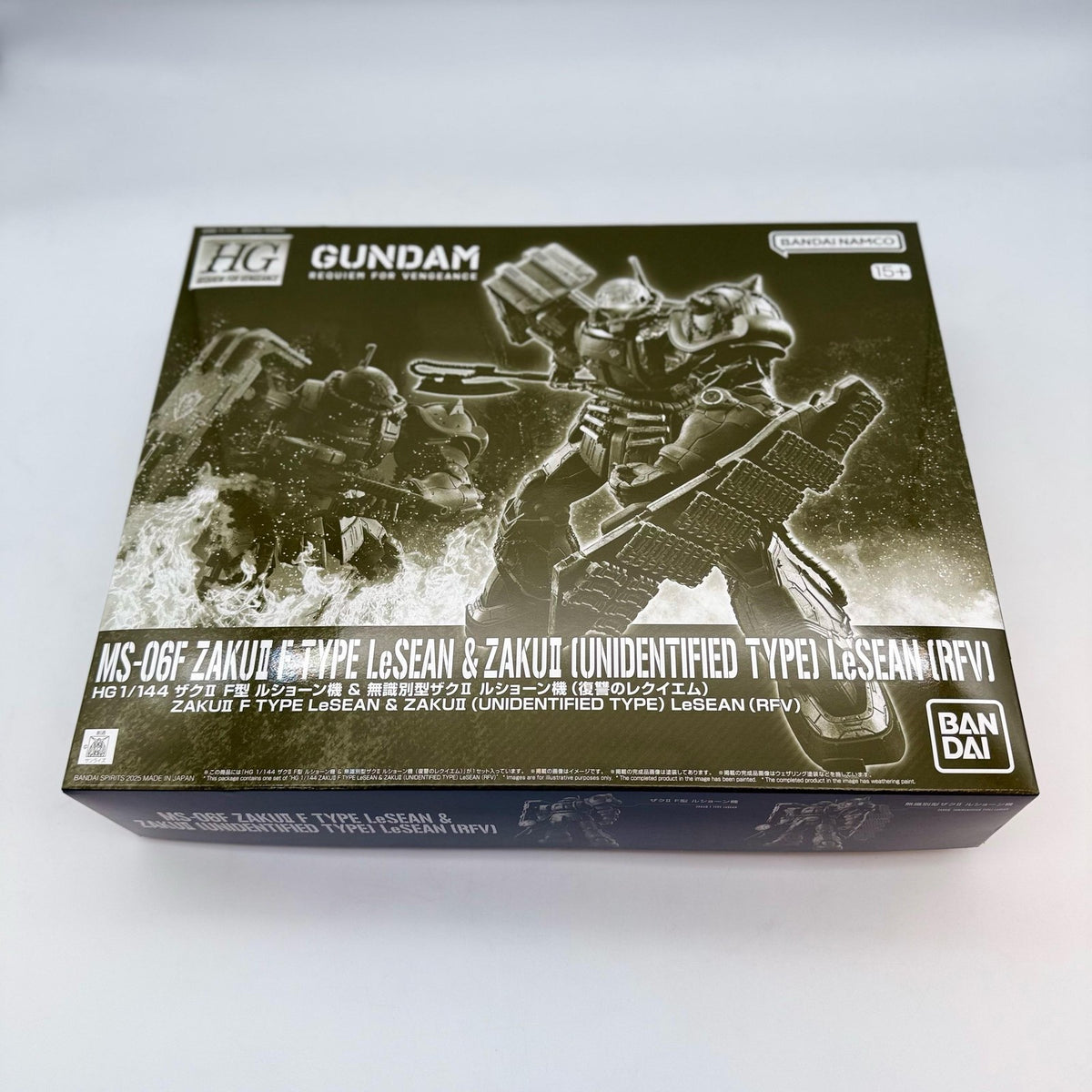 Premium Bandai HG 1/144 Zaku II F Type LeSEAN & Unidentified Type RFV Kit JAPAN