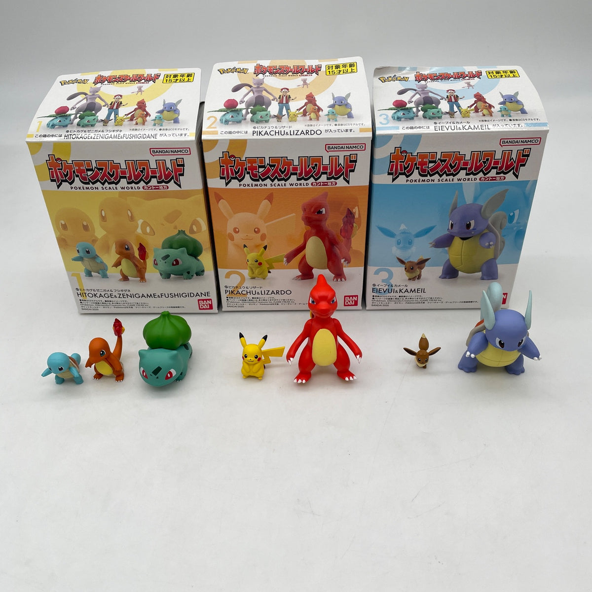 Pokemon Scale World Figure Kanto Region Complete set 1/20 Bandai Japan Import