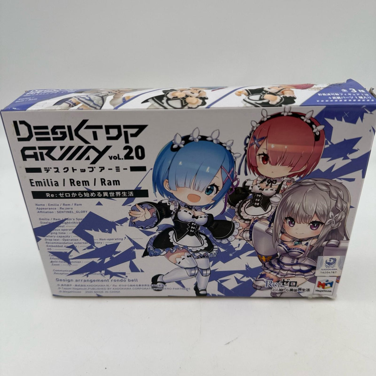 Emilia Trading Figure Desktop Army Re:Zero Starting Life in Another World japan