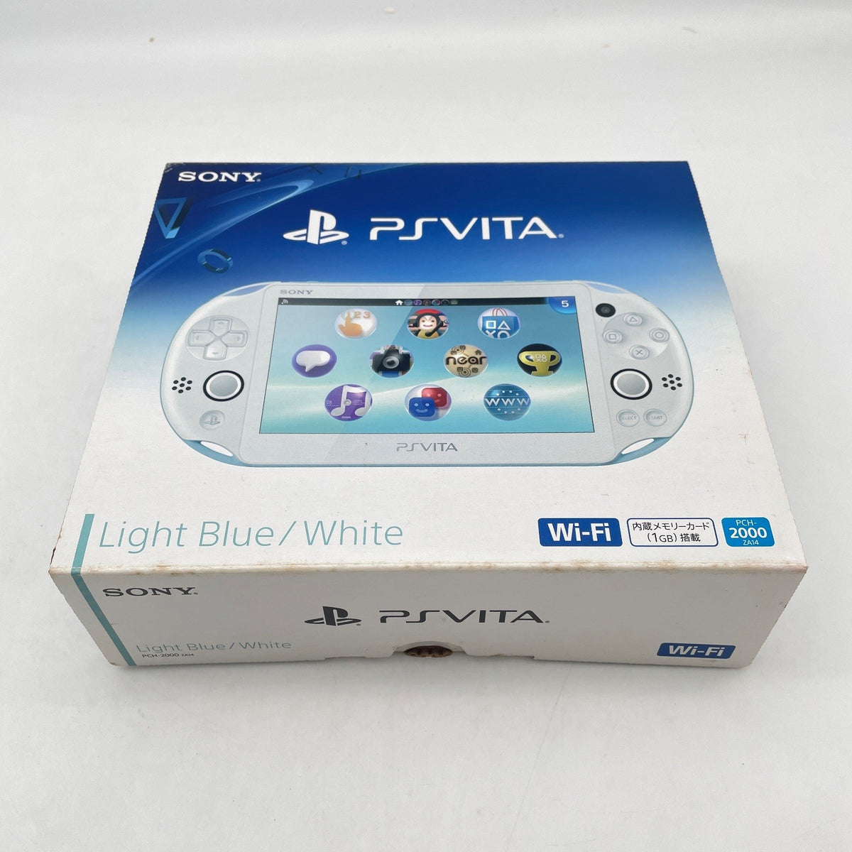 SONY PlayStation PS Vita PCH 2000 Light Blue White Console Charger Tested w/Box