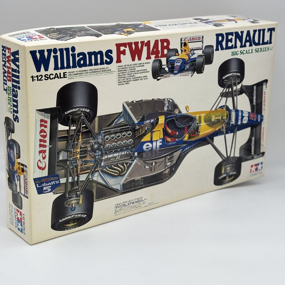TAMIYA 1/12 Williams FW14B Renault Big Scale Series No.29 Plastic Model Kit