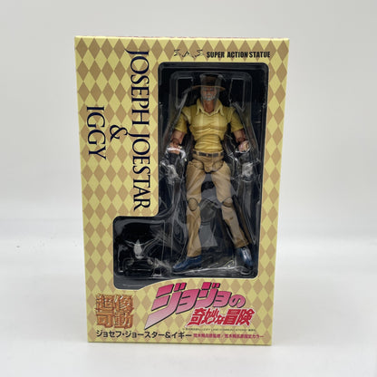 Super Action Statue JoJo's Bizarre Adventure Joseph Joestar & Iggy Figure SAS