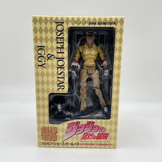 Super Action Statue JoJo's Bizarre Adventure Joseph Joestar & Iggy Figure SAS