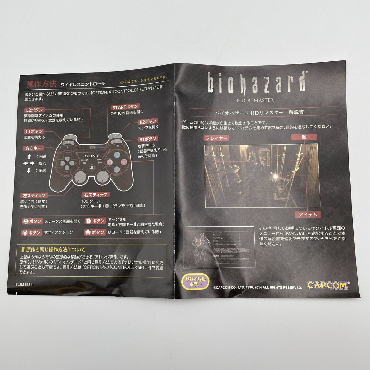 PS3 Biohazard HD Remaster Collector's Package Resident Evil CAPCOM