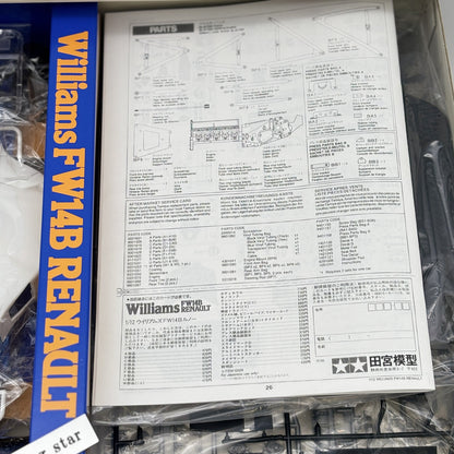 TAMIYA 1/12 Williams FW14B Renault Big Scale Series No.29 Plastic Model Kit