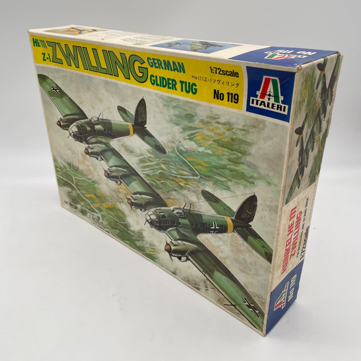 Italeri Heinkel HE 111 Z-1 Zwilling Glider tug 1:72 Scale Kit 119 Japan