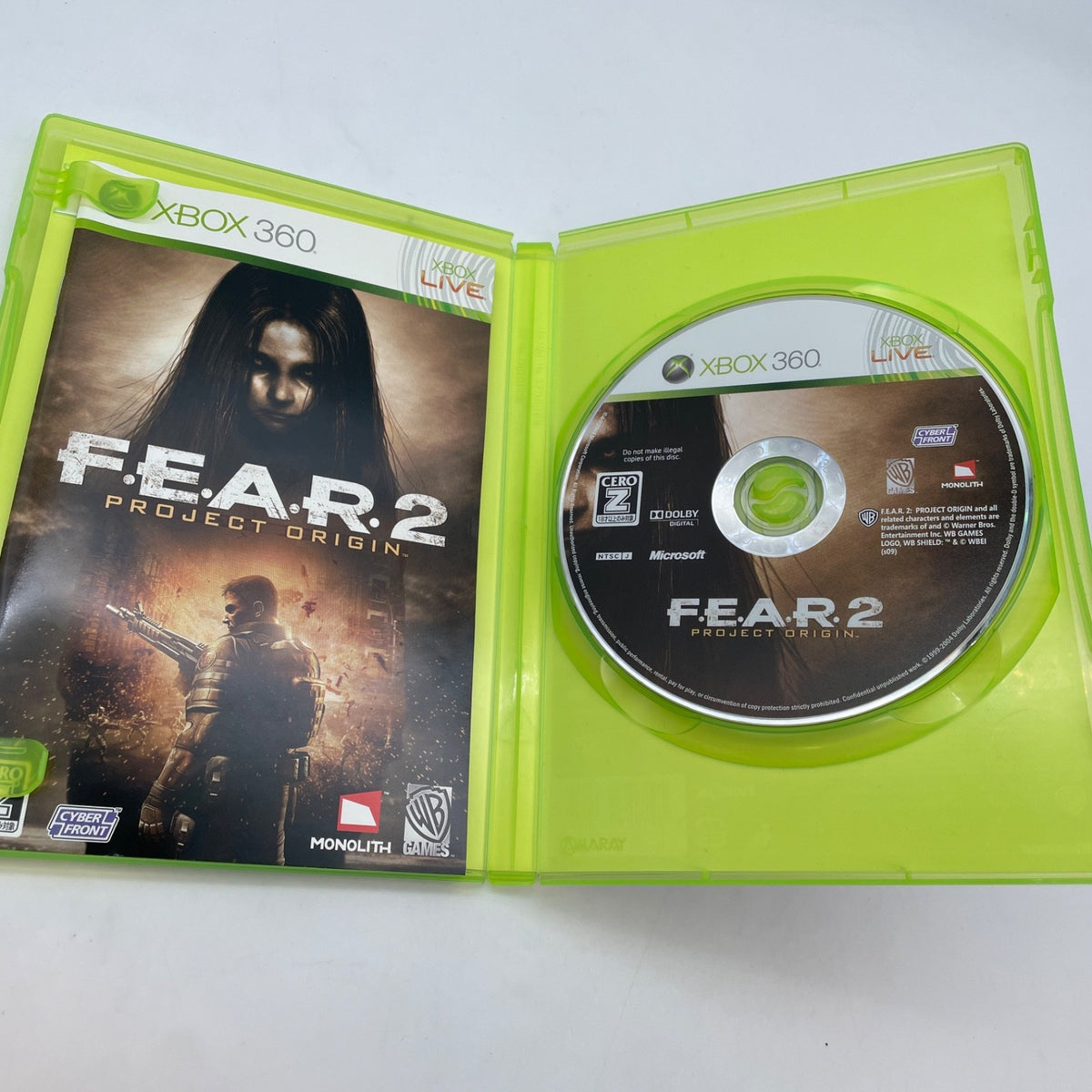 Xbox 360 F.E.A.R. 2 Project Origin FEAR 2 MONOLITH Japan Import