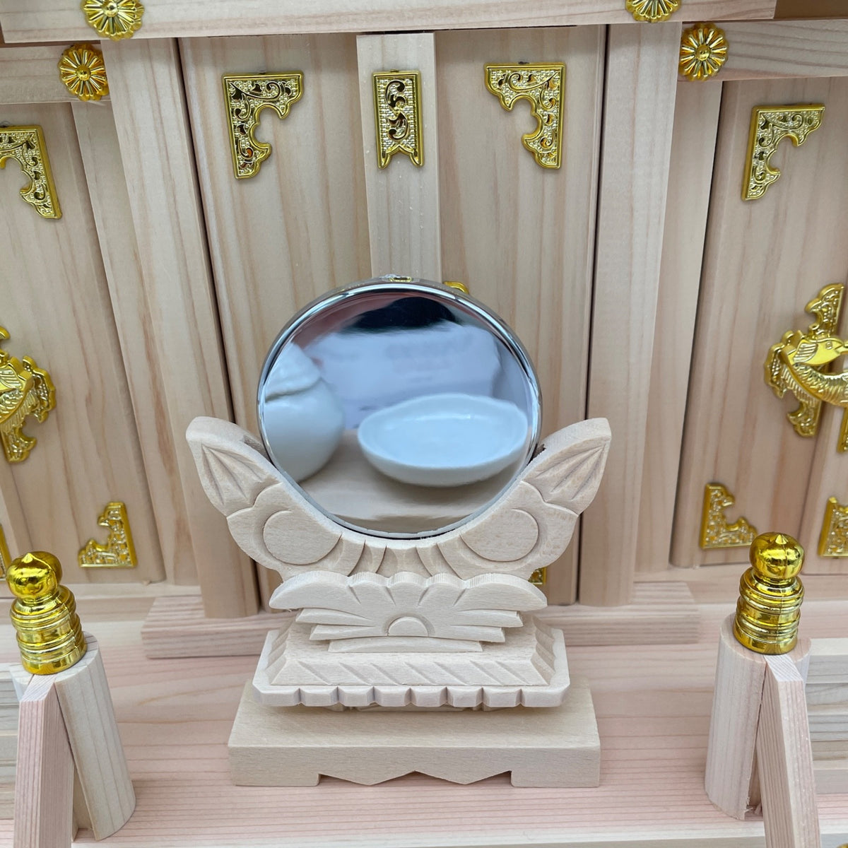Japan Shinto Altar Wooden KAMIDANA Home Size with 11 Items