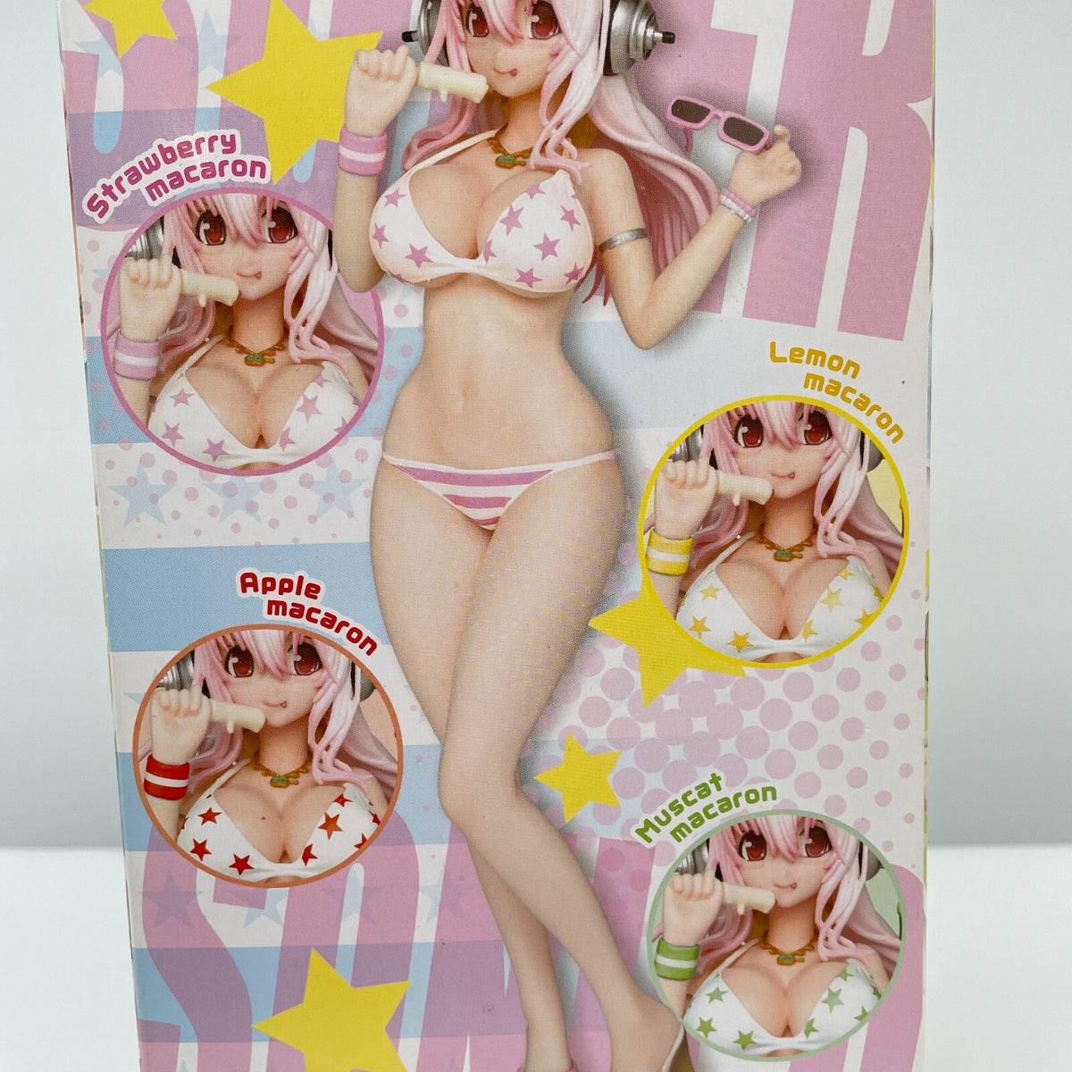 Super Sonico Summer Beach Figure Colorful Strawberry Macaron ver. Japan Import