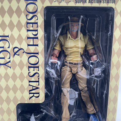 Super Action Statue JoJo's Bizarre Adventure Joseph Joestar & Iggy Figure SAS