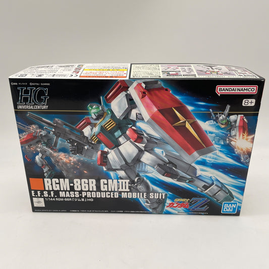 Bandai Gundam 1/144 HGUC RGM-86R GM III E.F.S.F. ZZ Model Kit Japan