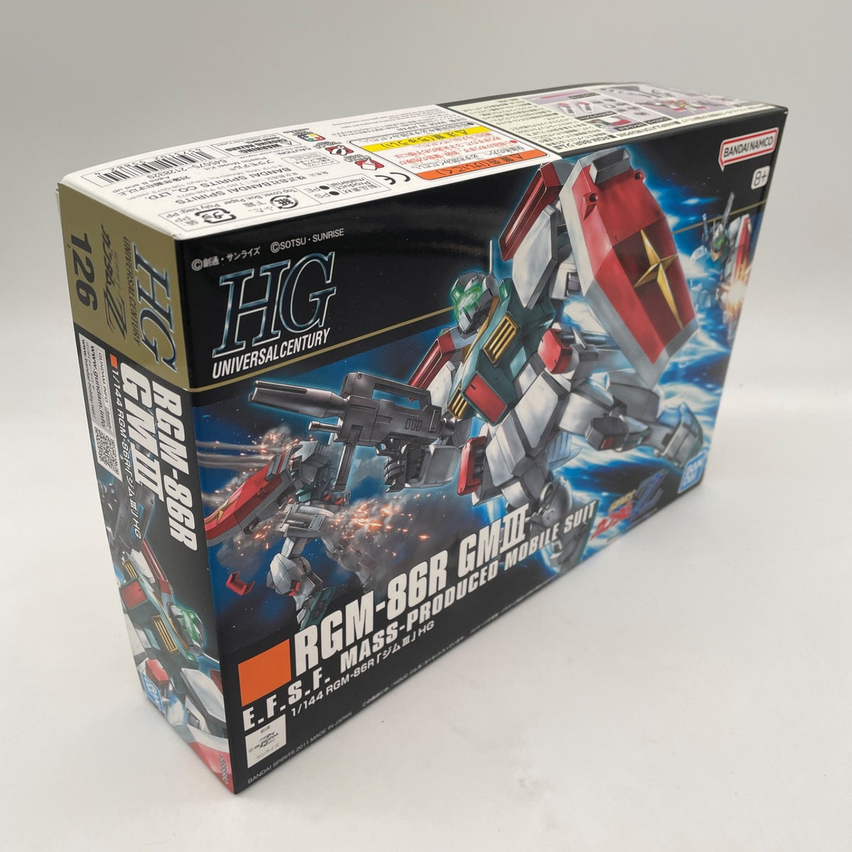Bandai Gundam 1/144 HGUC RGM-86R GM III E.F.S.F. ZZ Model Kit Japan