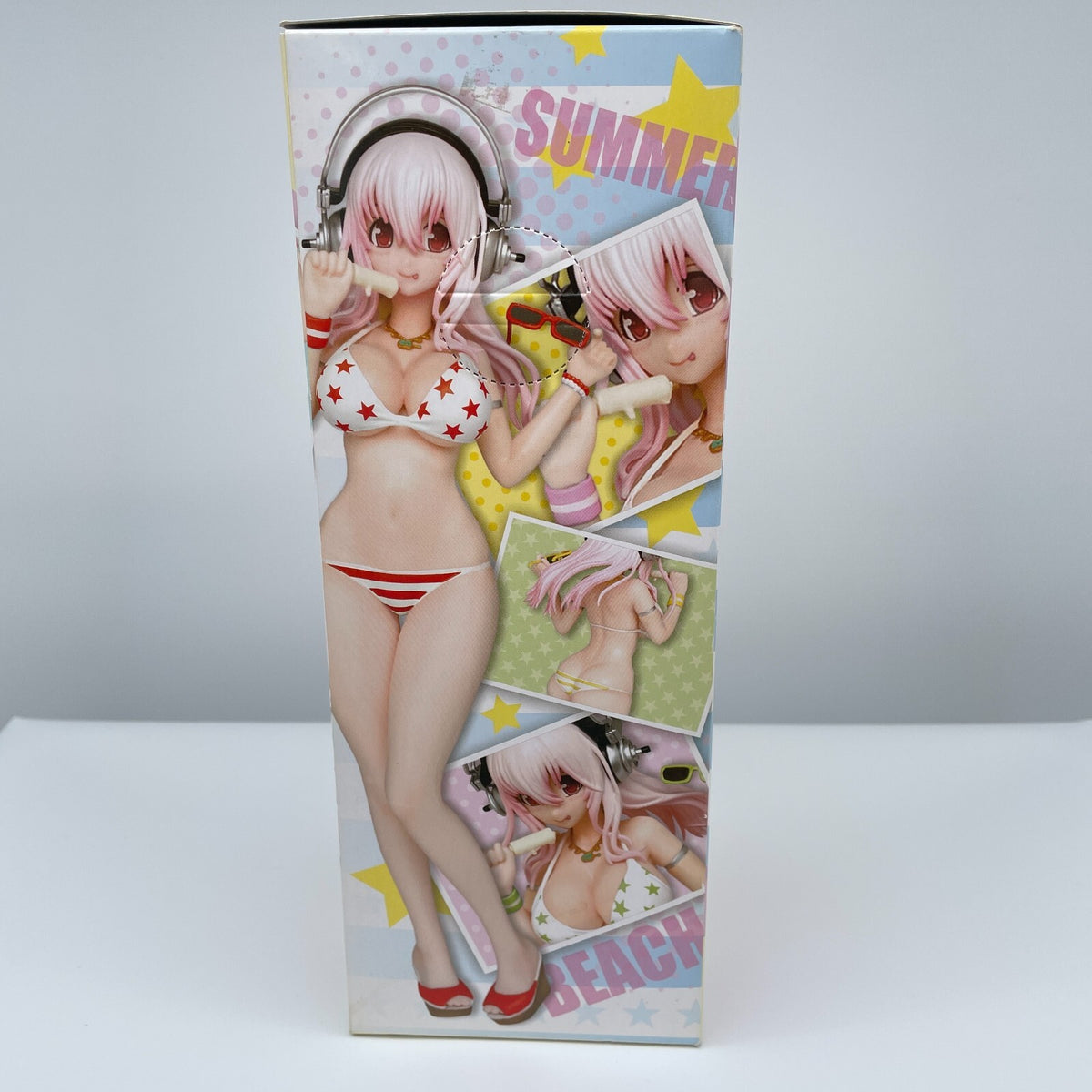 Super Sonico Summer Beach Figure Colorful Strawberry Macaron ver. Japan Import
