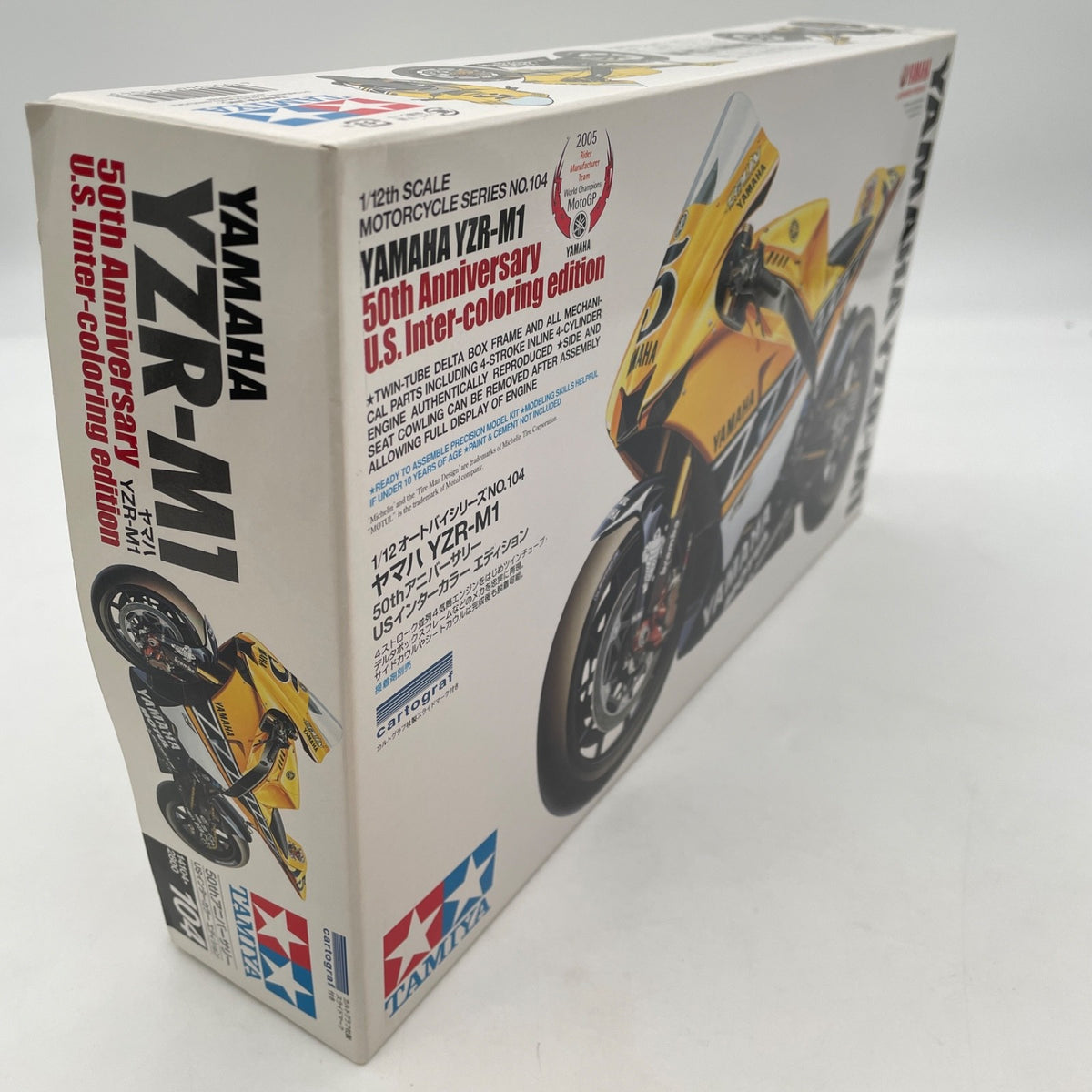 Tamiya 1/12 Motorcycle Series No.104 Yamaha YZR-M1 50th US Intercolor Edition