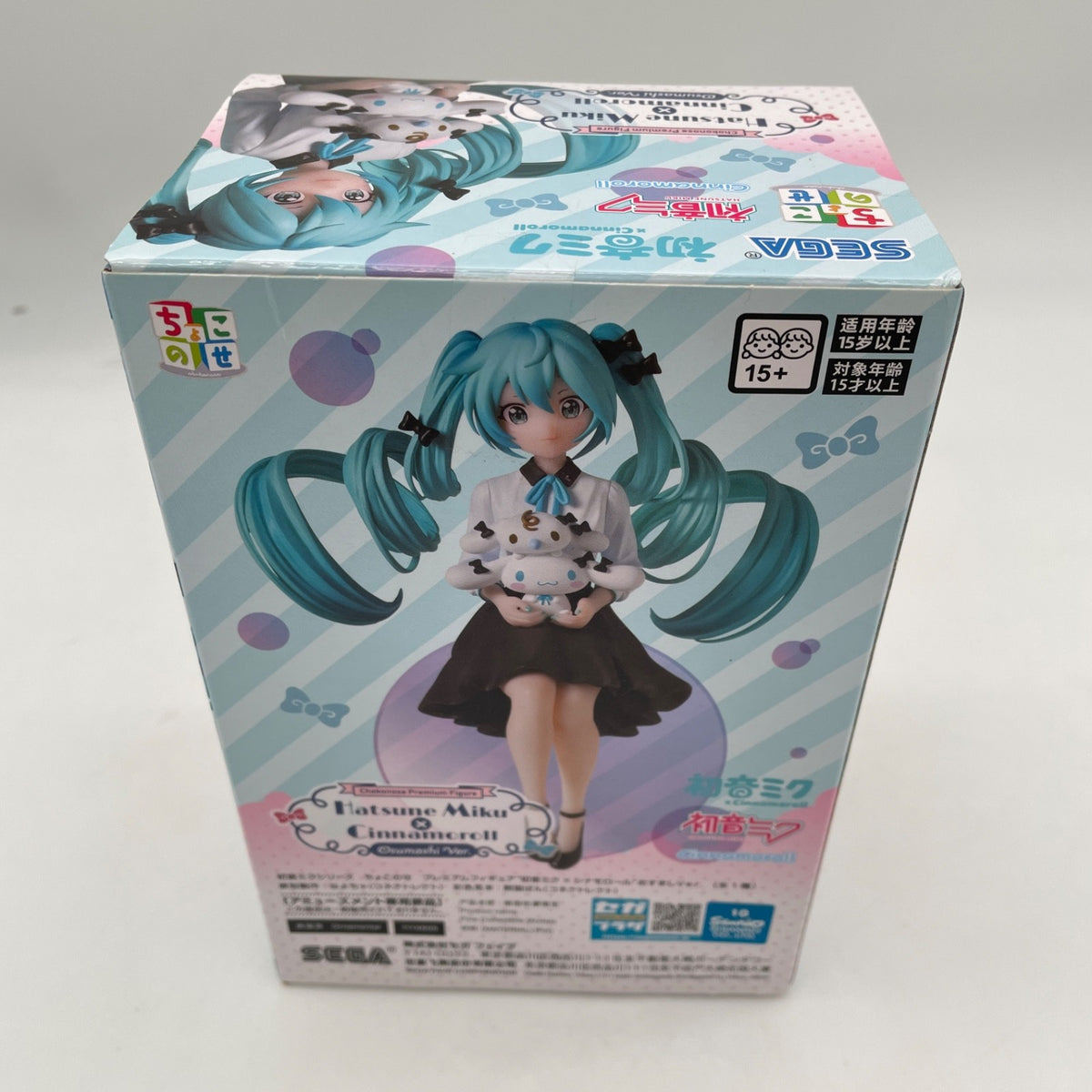 Hatsune Miku x Cinnamoroll Milk Chokonose Premium Figure SEGA from JP
