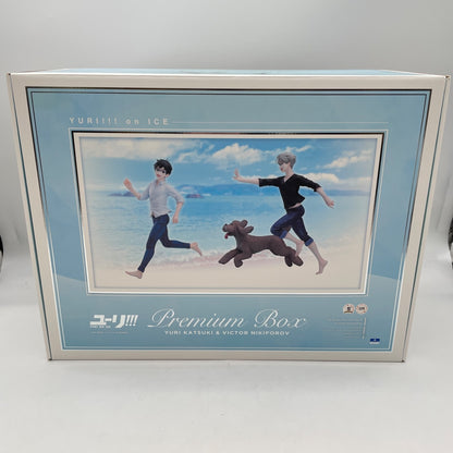Yuri on ICE Katsuki & Victor Nikiforov Makkachin Premium Box Figure Orange Rouge