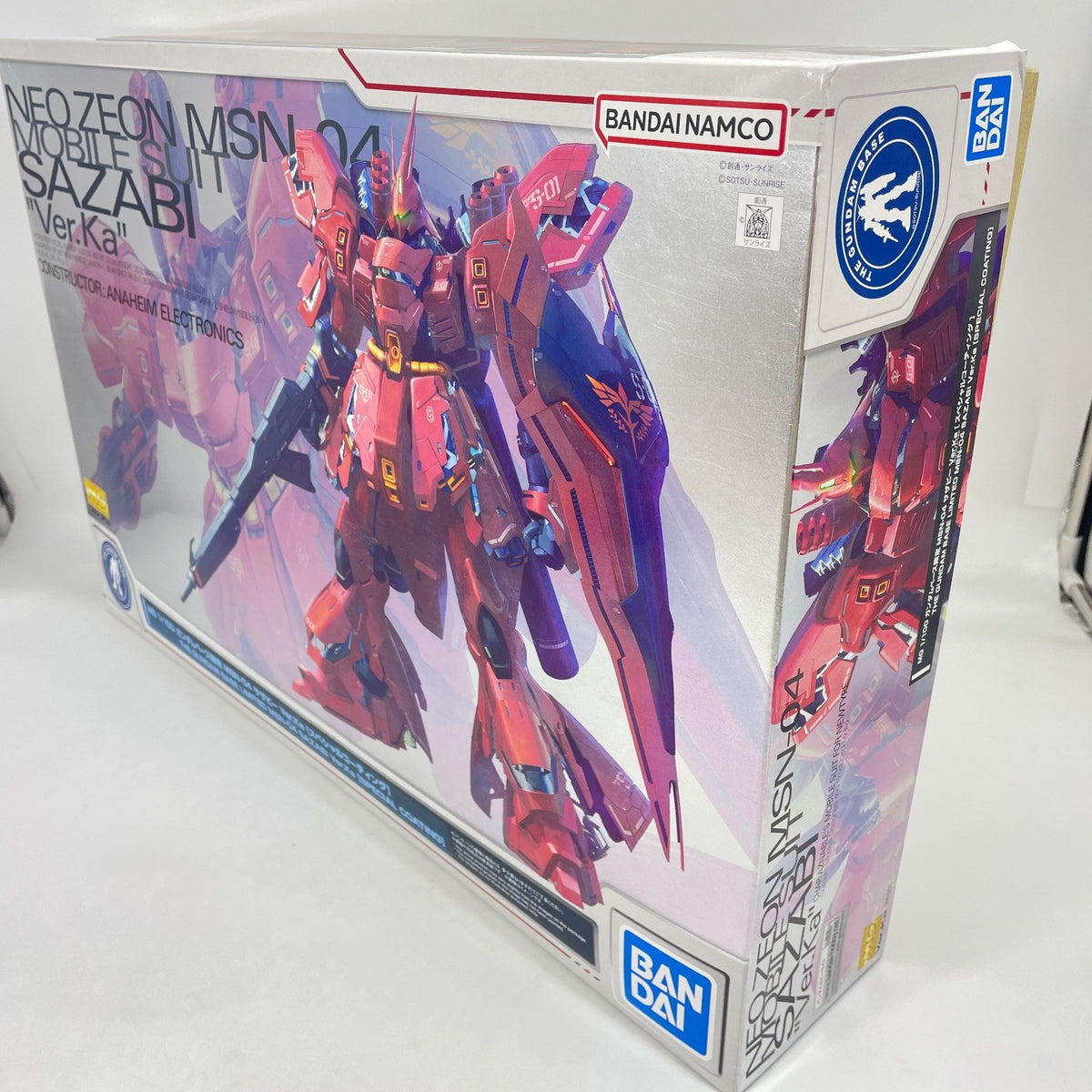 BANDAI MG 1/100 Gundam Base Limited Sazabi Ver.Ka Special Coating Model Kit