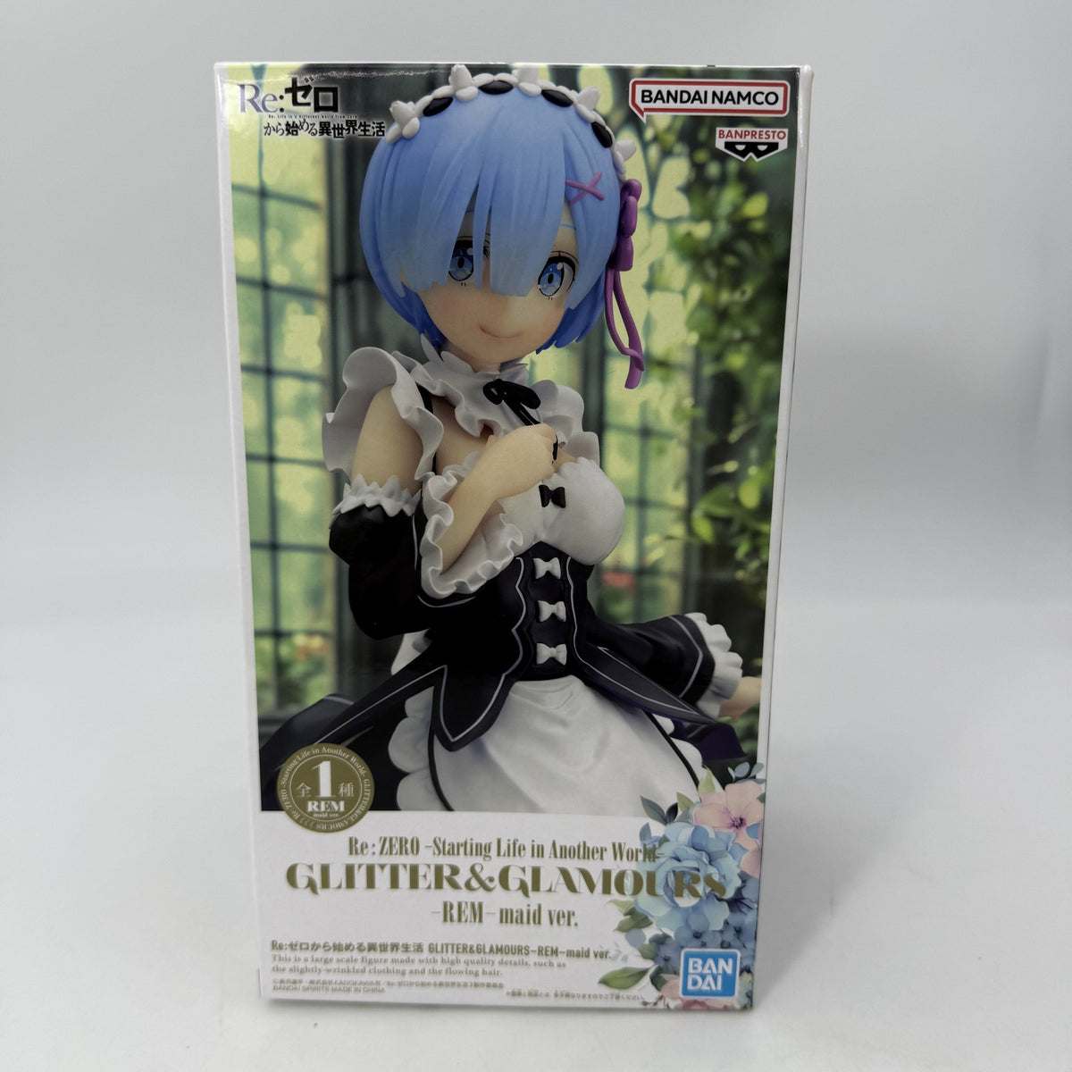 Re Zero Rem GLITTER GLAMOURS Maid ver Figure BANPRESTO w/Box JP