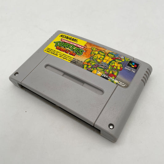 SFC Turtles in Time Teenage Mutant Ninja Nintendo Super Famicom Japan Import