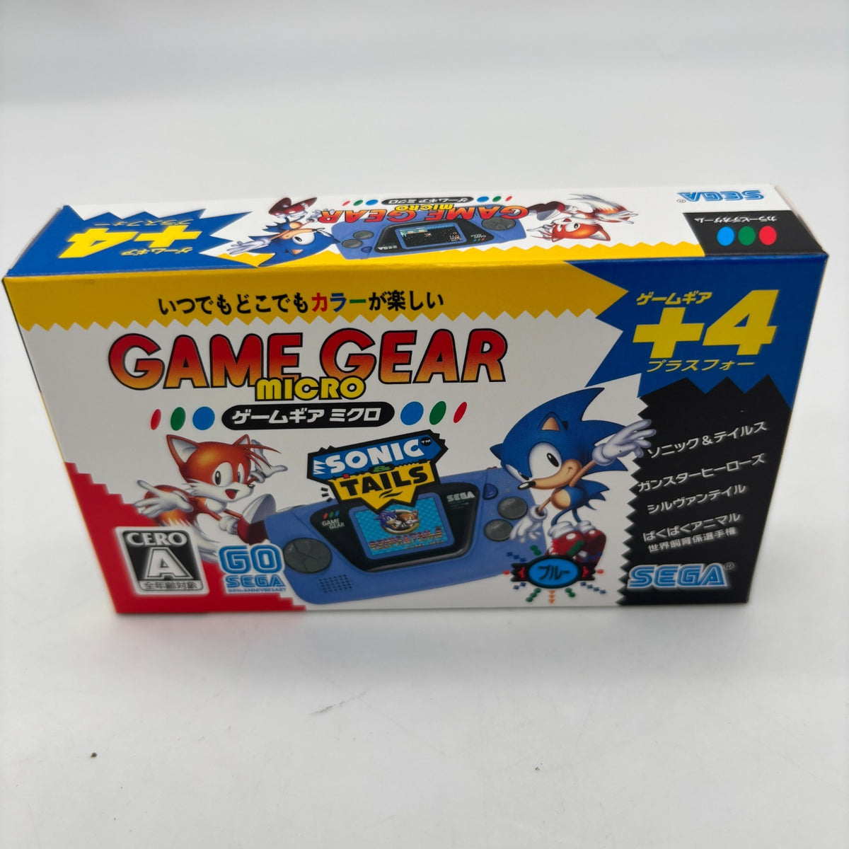 Sega Game Gear Micro Mini blue 4 collection Games Preloaded Japan