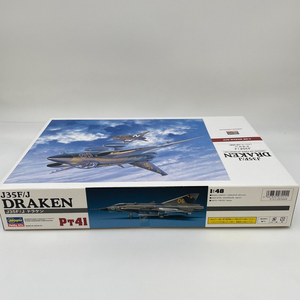 Plastic model 1/48 J35F/J Draken Swedish Air Force interceptor "PT series No.41"