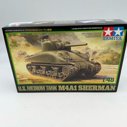Tamiya 1/48 Military No.23 U.S. Army M4A1 Sherman Tank Plastic Model kit japan