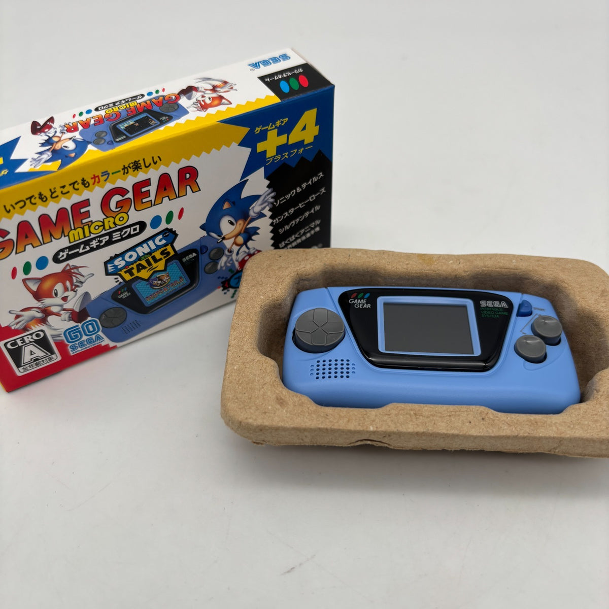 Sega Game Gear Micro Mini blue 4 collection Games Preloaded Japan