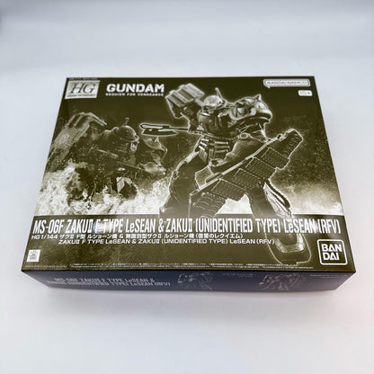 Premium Bandai HG 1/144 Zaku II F Type LeSEAN & Unidentified Type RFV Kit JAPAN