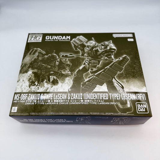 Premium Bandai HG 1/144 Zaku II F Type LeSEAN & Unidentified Type RFV Kit JAPAN