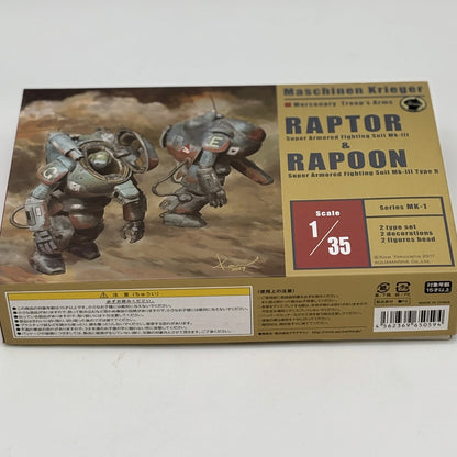 1/35 Raptor & Rapoon (set of 2) Plastic model Ma.K Maschinen Krieger Aquamarine