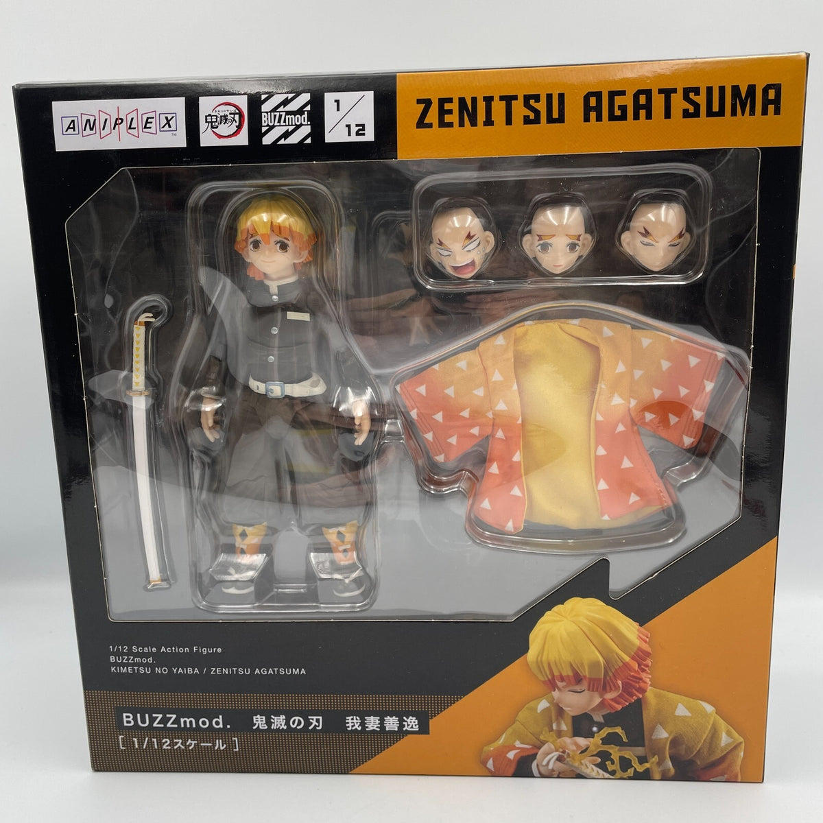 Demon Slayer Zenitsu Agatsuma Figure 1/12 BUZZmod. Aniplex Japan Import Toy
